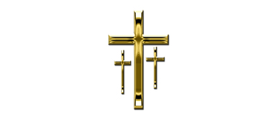 DNSEMP L 517 GD WT Gold 3 Crosses White